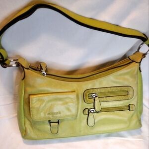 Arielle Green Leather Shoulder Bag